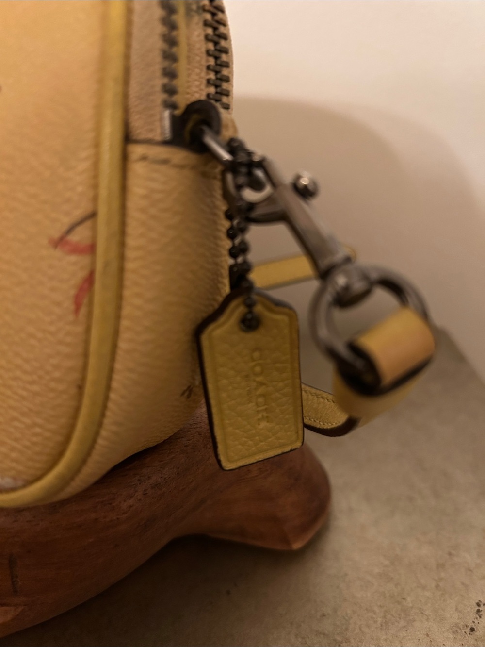 Coach Yellow Floral Leather Crossbody Bag - Picture 3 of 11
